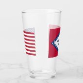 Tasse en verre patriotique avec drapeau de l'Arkan (Droite)