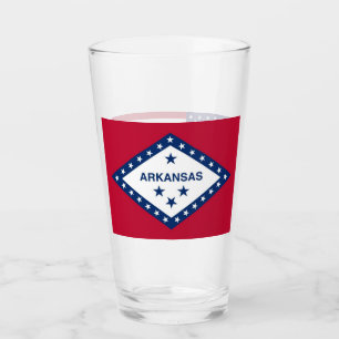 Tasse en verre patriotique avec drapeau de l'Arkan