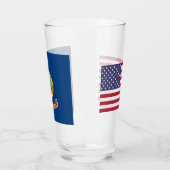 Tasse en verre patriotique avec drapeau de l'Idaho (Gauche)