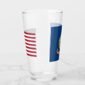 Tasse en verre patriotique avec drapeau de l'Idaho (Droite)