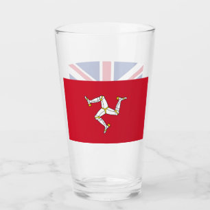 Tasse en verre patriotique avec drapeau de l'île d