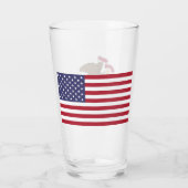 Tasse en verre patriotique avec drapeau de l'Illin (Dos)