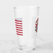 Tasse en verre patriotique avec drapeau de l'Illin (Droite)