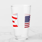 Tasse en verre patriotique avec drapeau de l'Ohio (Gauche)