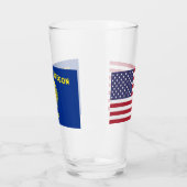 Tasse en verre patriotique avec drapeau de l'Orego (Gauche)