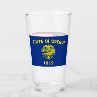 Tasse en verre patriotique avec drapeau de l'Orego