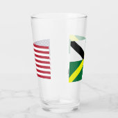 Tasse en verre patriotique avec drapeau de Montere (Droite)