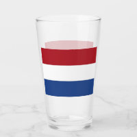 Tasse en verre patriotique avec drapeau de Pays-Ba