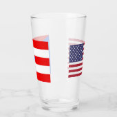 Tasse en verre patriotique avec drapeau de Porto R (Gauche)