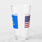 Tasse en verre patriotique avec drapeau du Connect (Gauche)