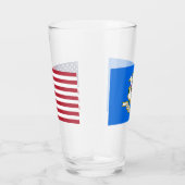 Tasse en verre patriotique avec drapeau du Connect (Droite)