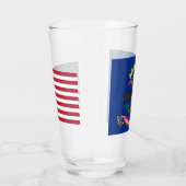 Tasse en verre patriotique avec drapeau du Dakota  (Droite)