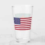 Tasse en verre patriotique avec drapeau du Delawar (Dos)