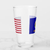 Tasse en verre patriotique avec drapeau du Kansas (Droite)