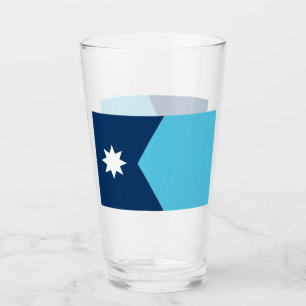 Tasse en verre patriotique avec drapeau du Minneso