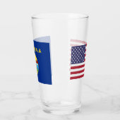 Tasse en verre patriotique avec drapeau du Montana (Gauche)