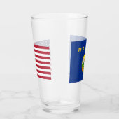 Tasse en verre patriotique avec drapeau du Montana (Droite)