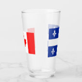Tasse en verre patriotique avec drapeau du Québec, (Droite)