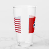 Tasse en verre patriotique avec drapeau du Tenness (Droite)