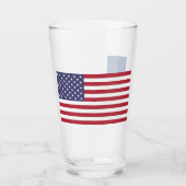 Tasse en verre patriotique avec drapeau du Texas (Dos)