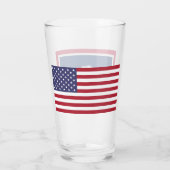 Tasse en verre patriotique avec drapeau du Wyoming (Dos)