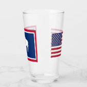 Tasse en verre patriotique avec drapeau du Wyoming (Gauche)