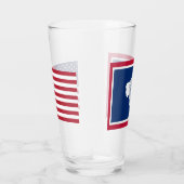 Tasse en verre patriotique avec drapeau du Wyoming (Droite)