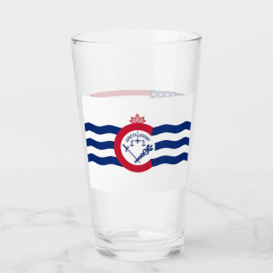 Tasse en verre patriotique avec le drapeau de