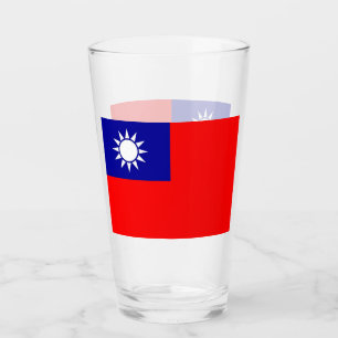 Tasse en verre patriotique avec le drapeau de