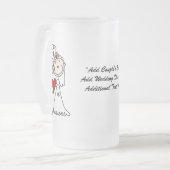 Tasse en verre personnalisable de marié (Devant gauche)