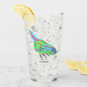 Tasse en verre - Sauterelle du chêne