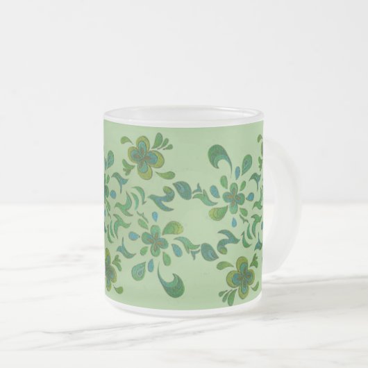 Tasse en verre - vert 01 (Devant droit)