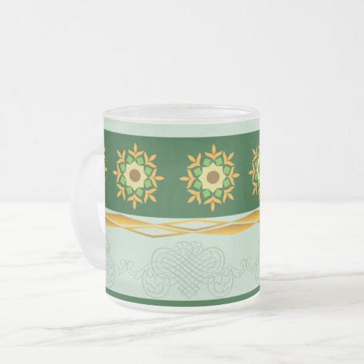 Tasse en verre - vert 05 (Devant gauche)