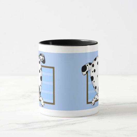 Tasse encadrée de Dalmate de bande dessinée (Centre)