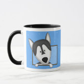 Tasse encadrée de Malamute d'Alaska de bande (Gauche)