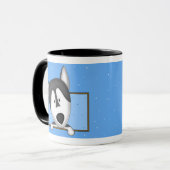 Tasse encadrée de Malamute d'Alaska de bande (Devant gauche)