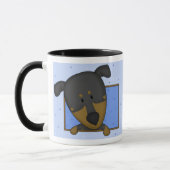 Tasse encadrée de Pinscher de dobermann de bande (Gauche)