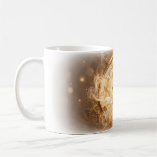 Tasse Enchantée Cœur Doré à Travers le Temps
