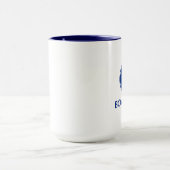 Tasse enorme B d'Ancre de nom blanc bleu nautique (Centre)
