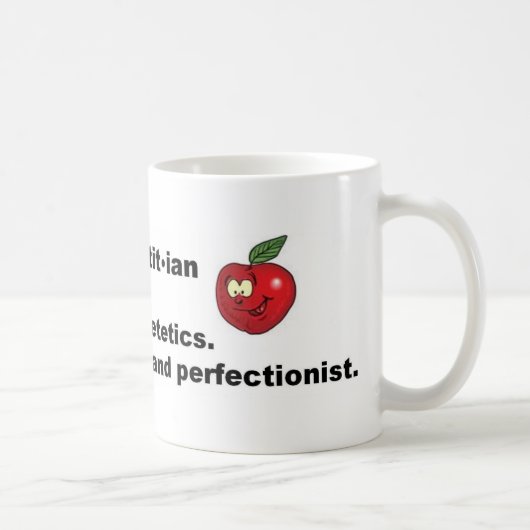 Tasse enregistrée de diététicien (Droite)