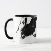 Tasse enrouée de chien de traîneau sibérien de (Gauche)