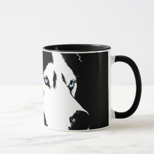 Tasse enrouée de chien de traîneau sibérien de