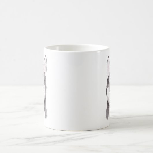 Tasse enrouée heureuse de chien de visage enroué (Centre)