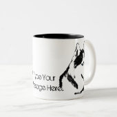 Tasse enrouée personnalisée enrouée de chien de (Devant droit)