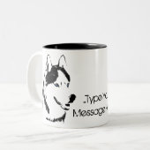 Tasse enrouée personnalisée enrouée de chien de (Devant gauche)