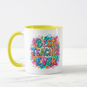 Tasse enseignant le meilleur colorée