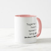 Tasse Ensemble Les Cœurs Parlent Un Langage (Devant droit)