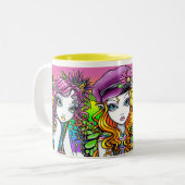 Tasse ensoleillée de fées d'arc-en-ciel de cristal (Devant gauche)