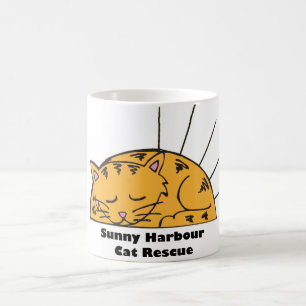 Tasse ensoleillée de logo de port