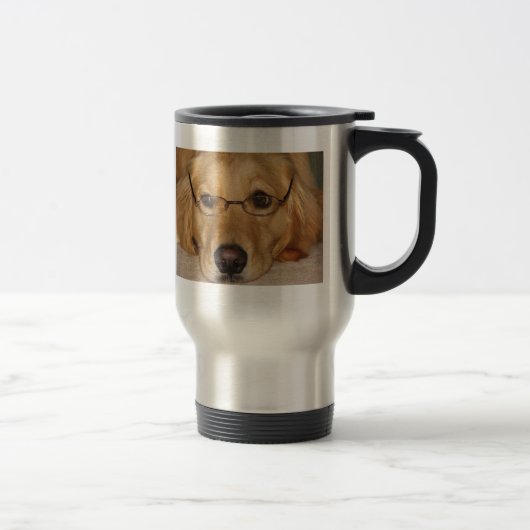 Tasse ensoleillée de voyage - recherche de golden (Droit)